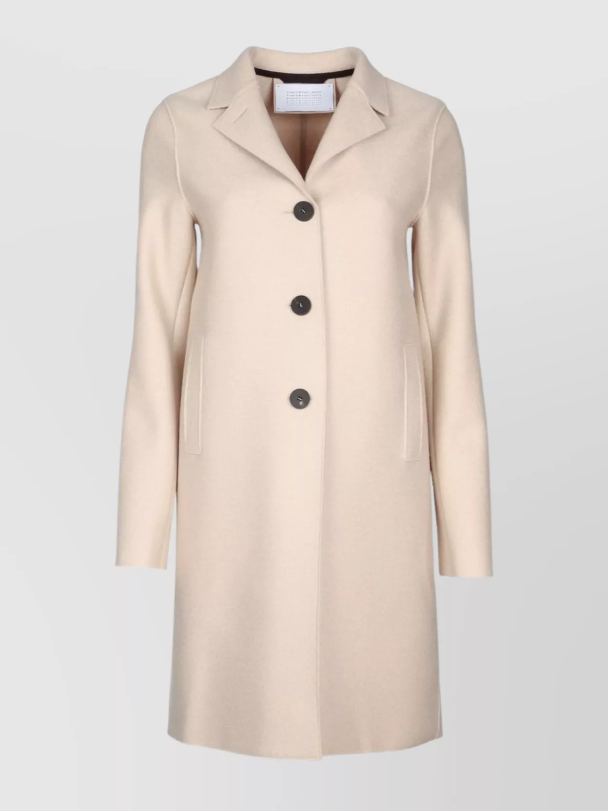 Harris Wharf London Women Button Up Boxy Coat Pressed Wool In Neutral