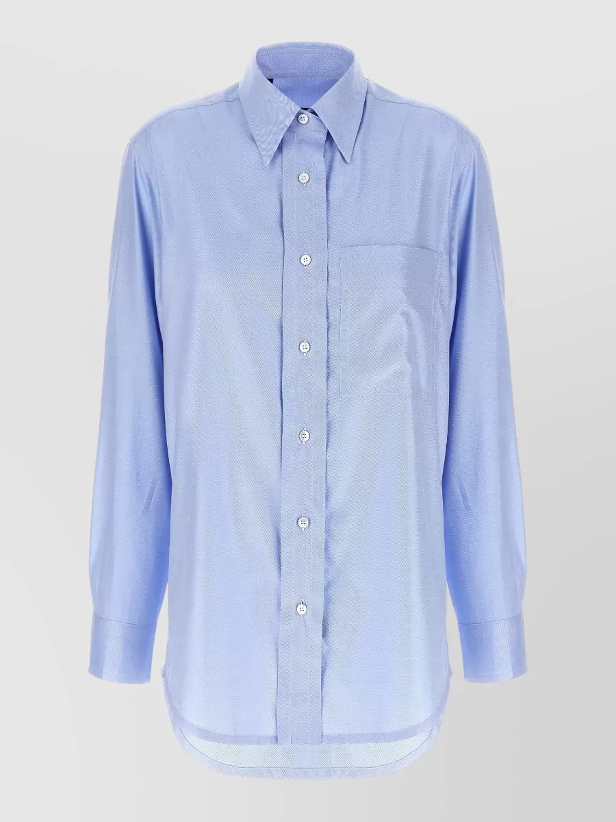 Brioni cotton twill long-sleeve shirt