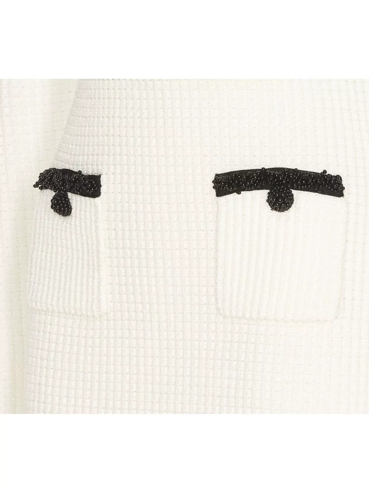 SELF-PORTRAIT PEARL KNIT DRESS WITH EMBROIDERED FRINGE
