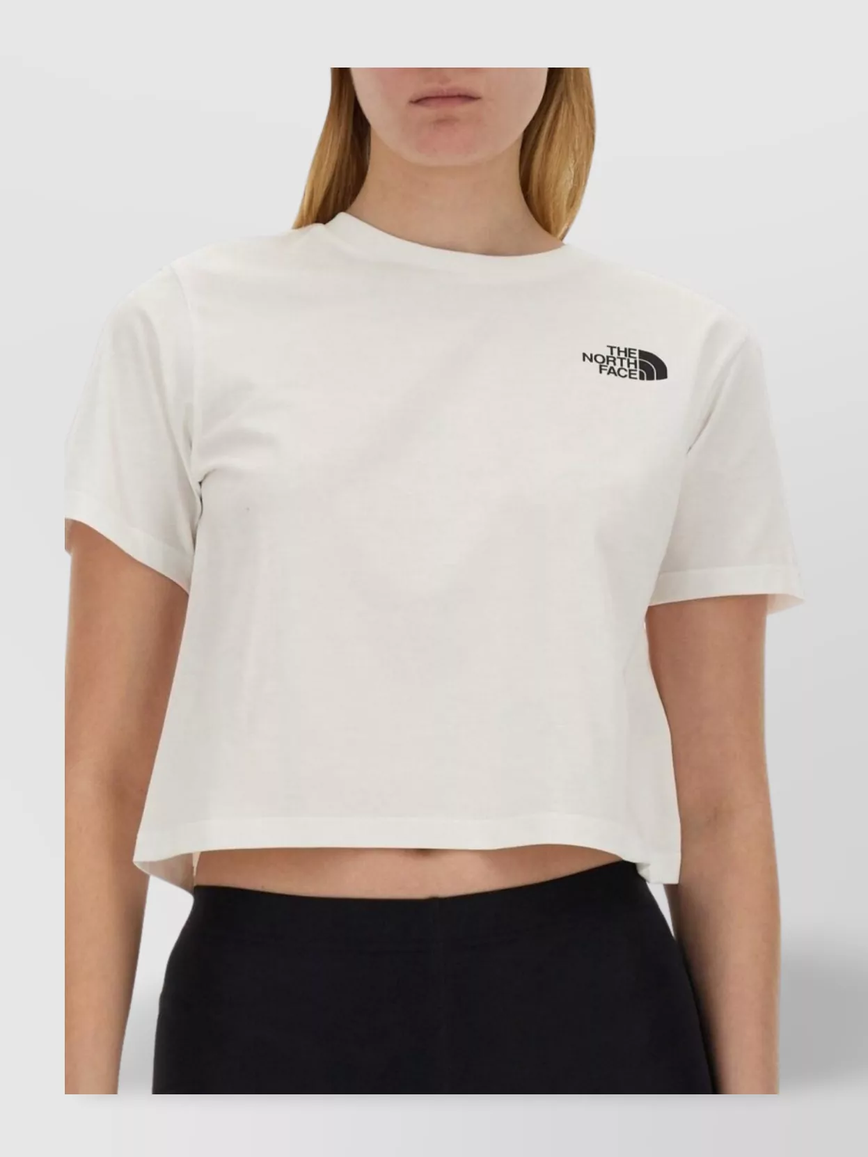 The North Face Logo Print Crew Neck Cropped T-Shirt