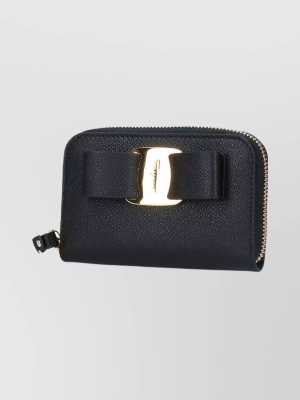 Ferragamo Textured Wallets Featuring Bow Detail