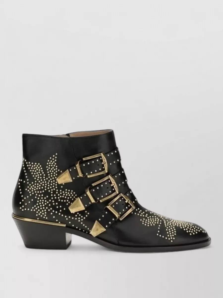 Chloé Leather Lace-Up Boots