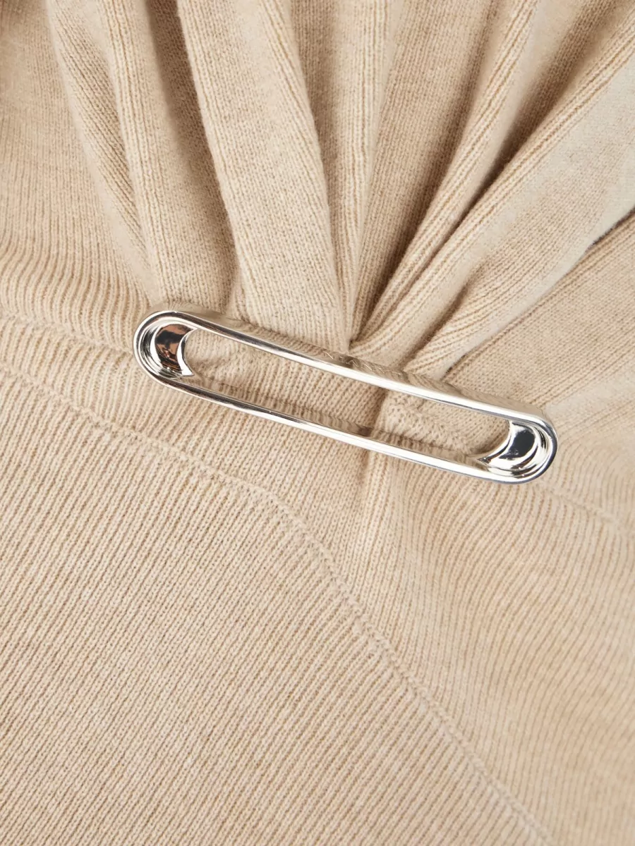 Lanvin Wool Cashmere Ribbed High Neck Sweater