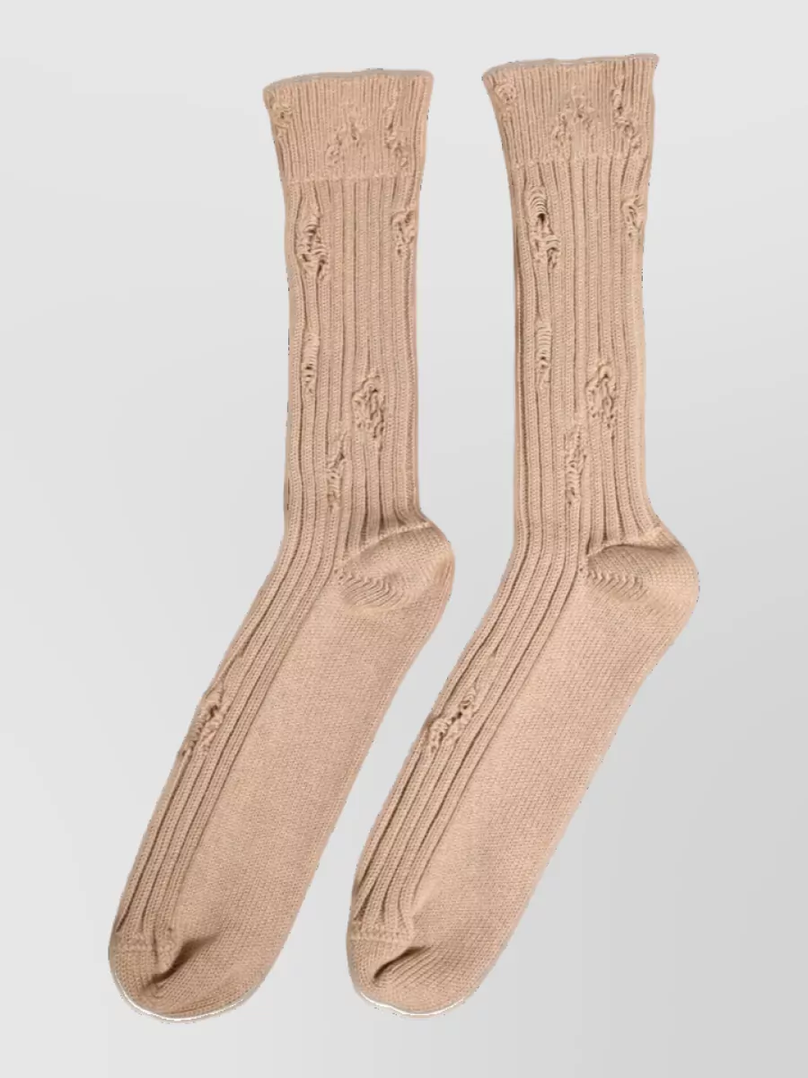 Dolce&Gabbana distressed mid calf socks