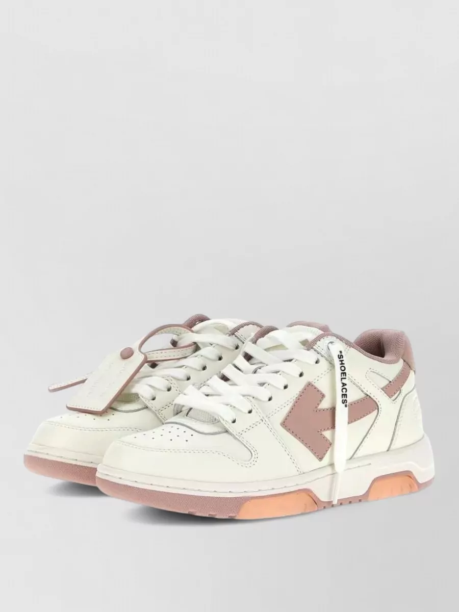 Off-White Leather Low-Top Sneakers