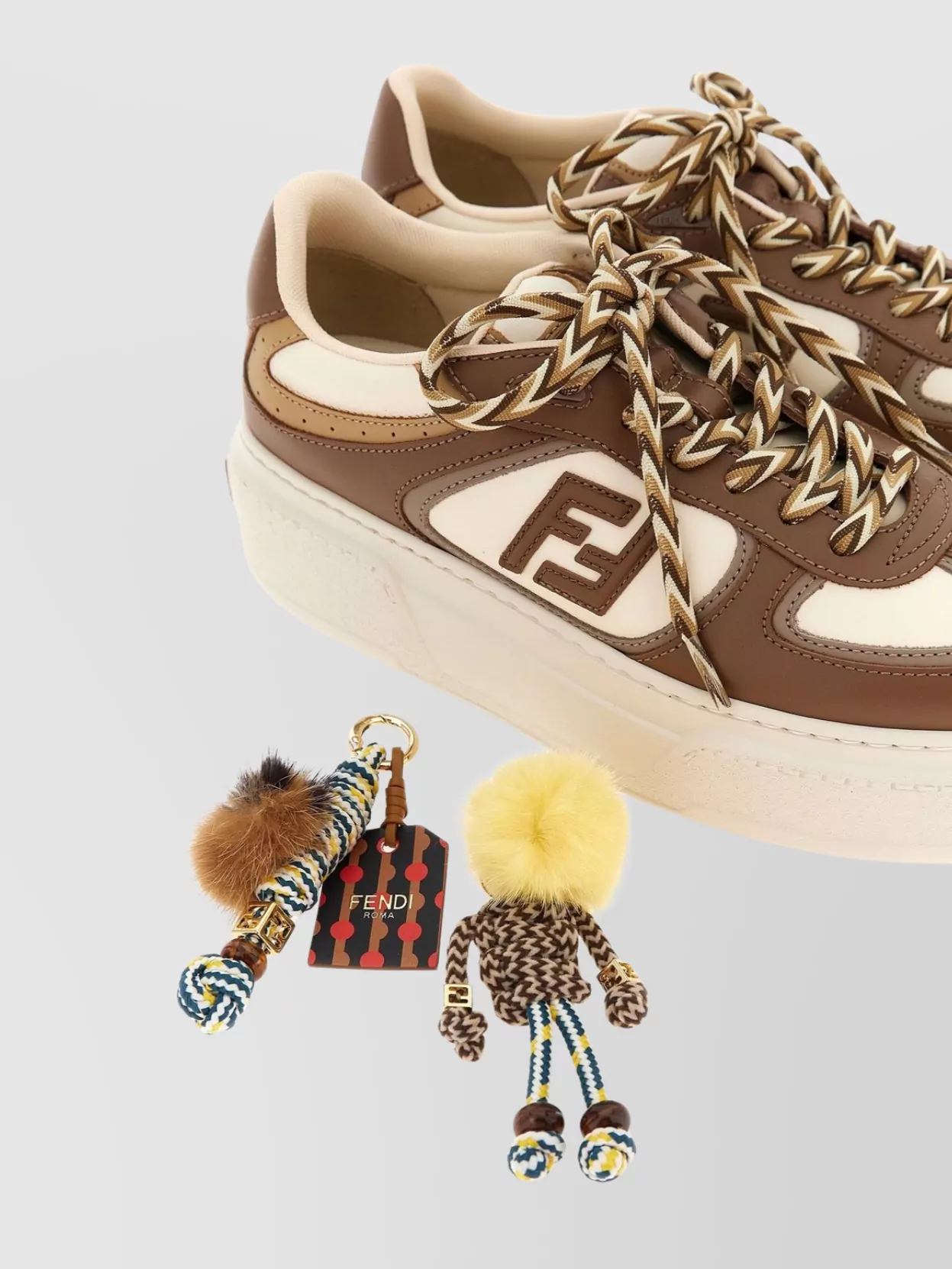 Fendi Sneakers Chunky Sole Contrast Panels