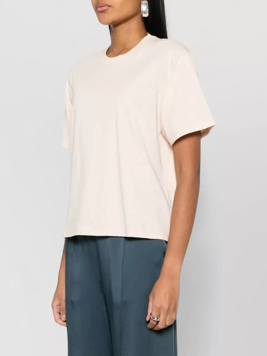 Loulou Studio Telanto Short Sleeve Round Neck Top