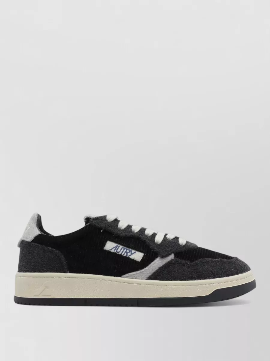 Autry velvet and felt lace-up sneakers