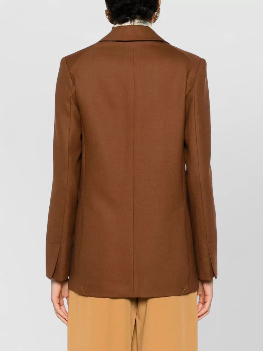 Semicouture Tailored Jacket Back Vent Front Flap Pockets