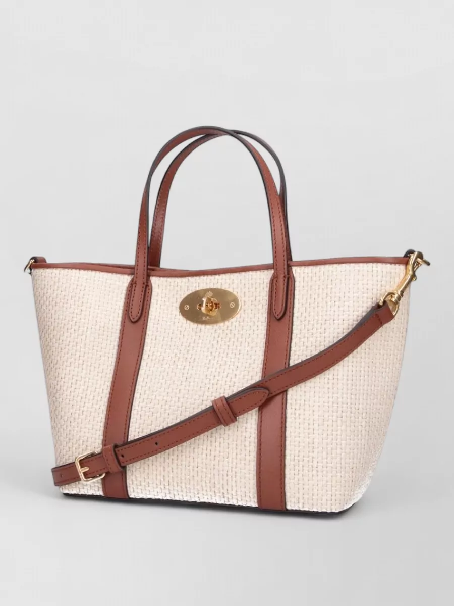 Mulberry leather tote bag