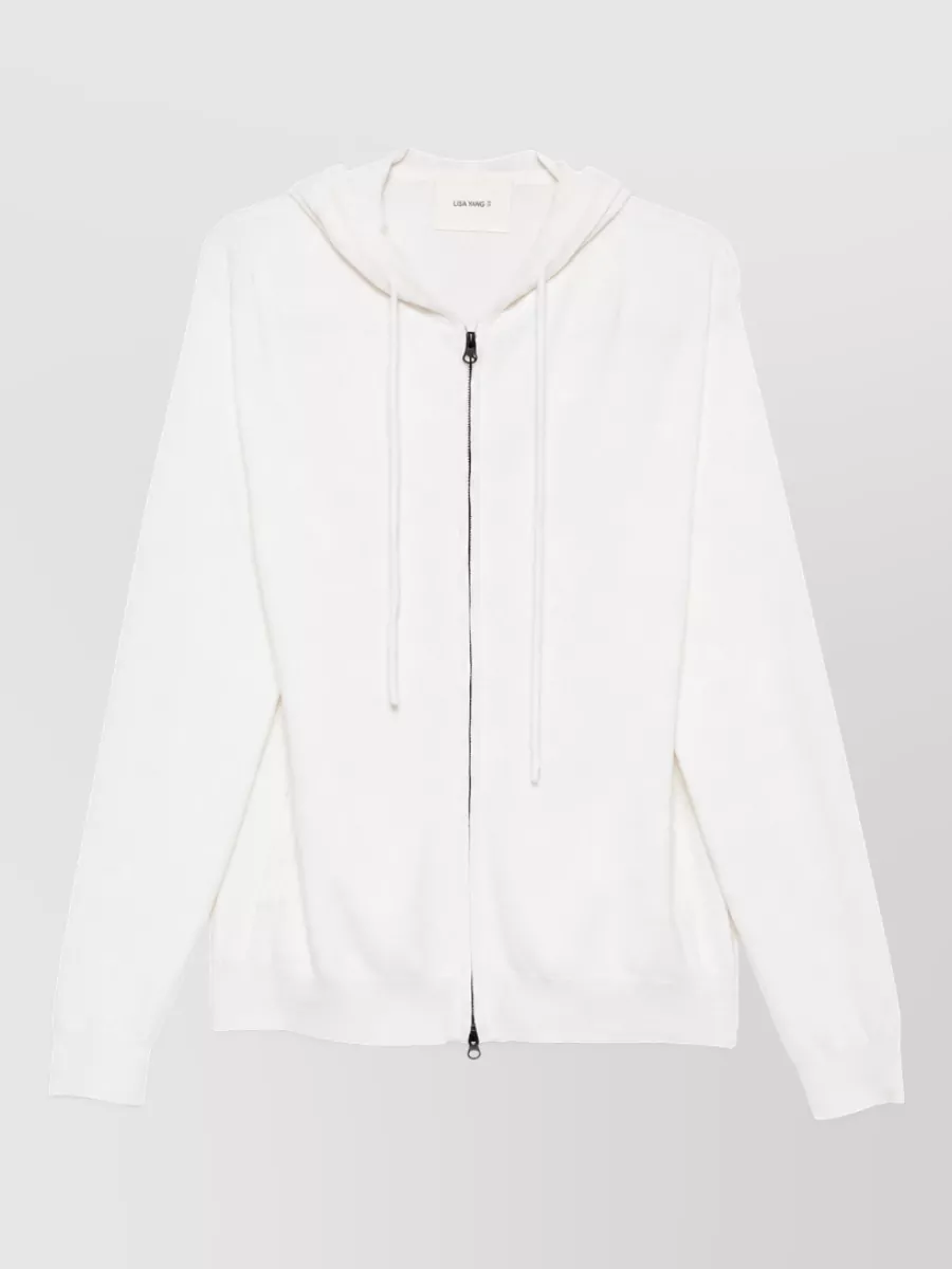 Lisa Yang cashmere ribbed hooded cardigan