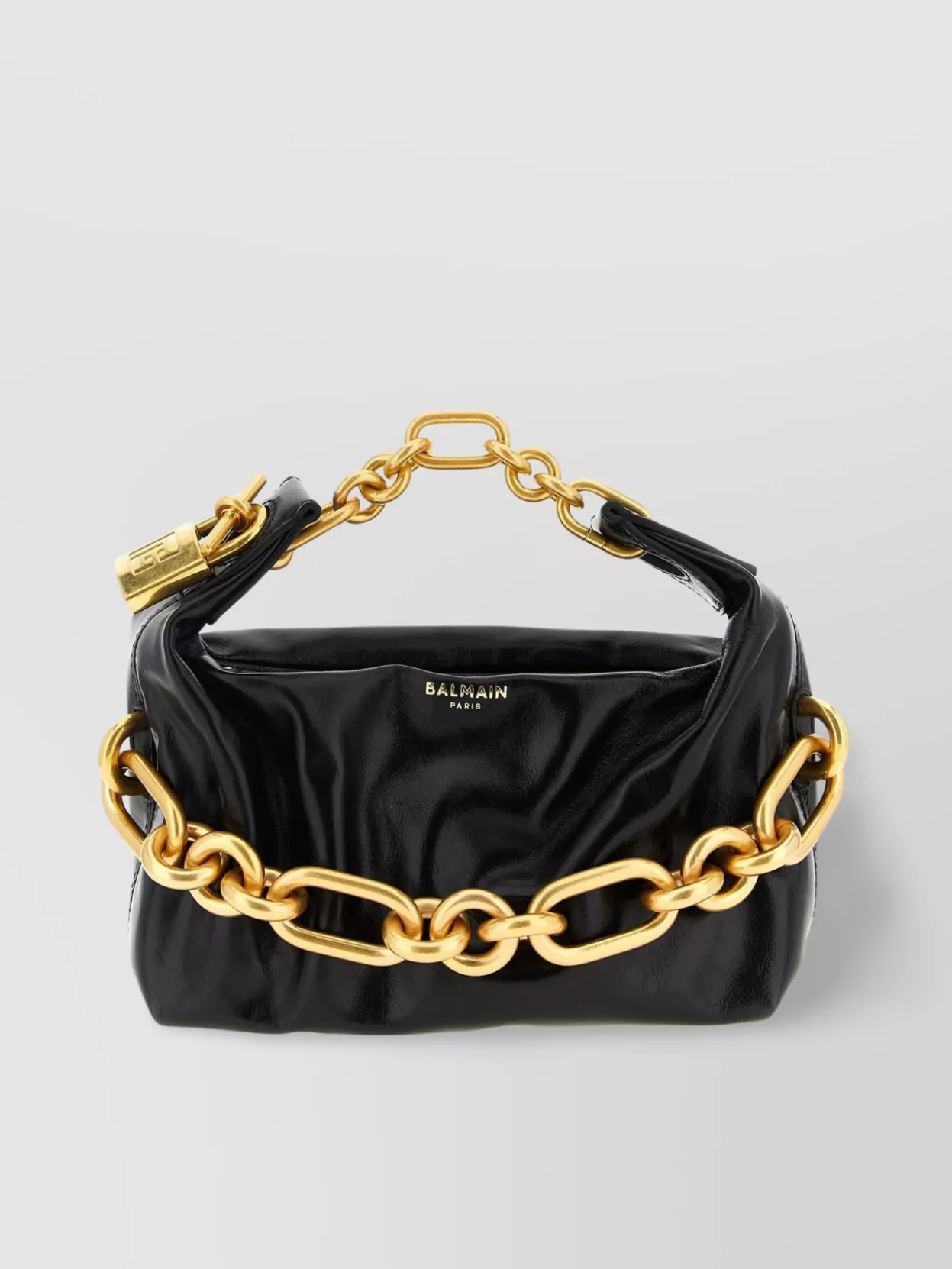 Balmain Sync Mini Handbag In Black