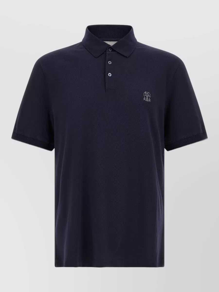 Brunello Cucinelli cotton piqué short-sleeve polo shirt