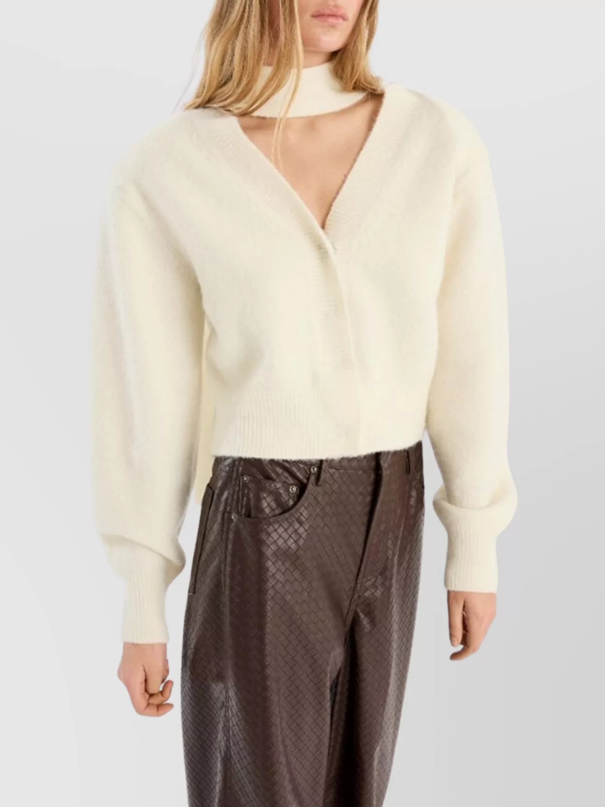 Rotate Knitwear Top Scarf Detail