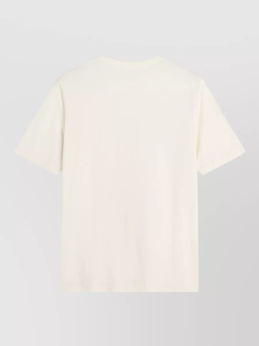 Maison Kitsuné Fox Head Motif Cotton Round Neck T-Shirt