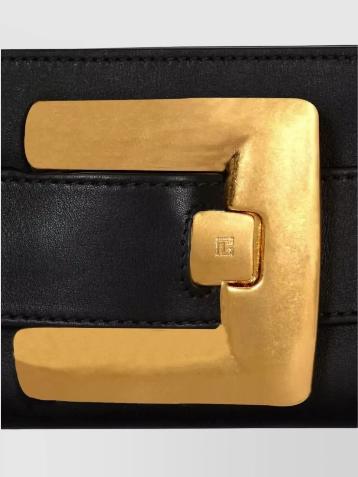Balmain Rectangular Calfskin Clutch Pouch