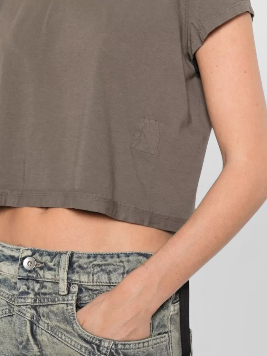 Rick Owens Drkshdw Cropped Cotton T-Shirt