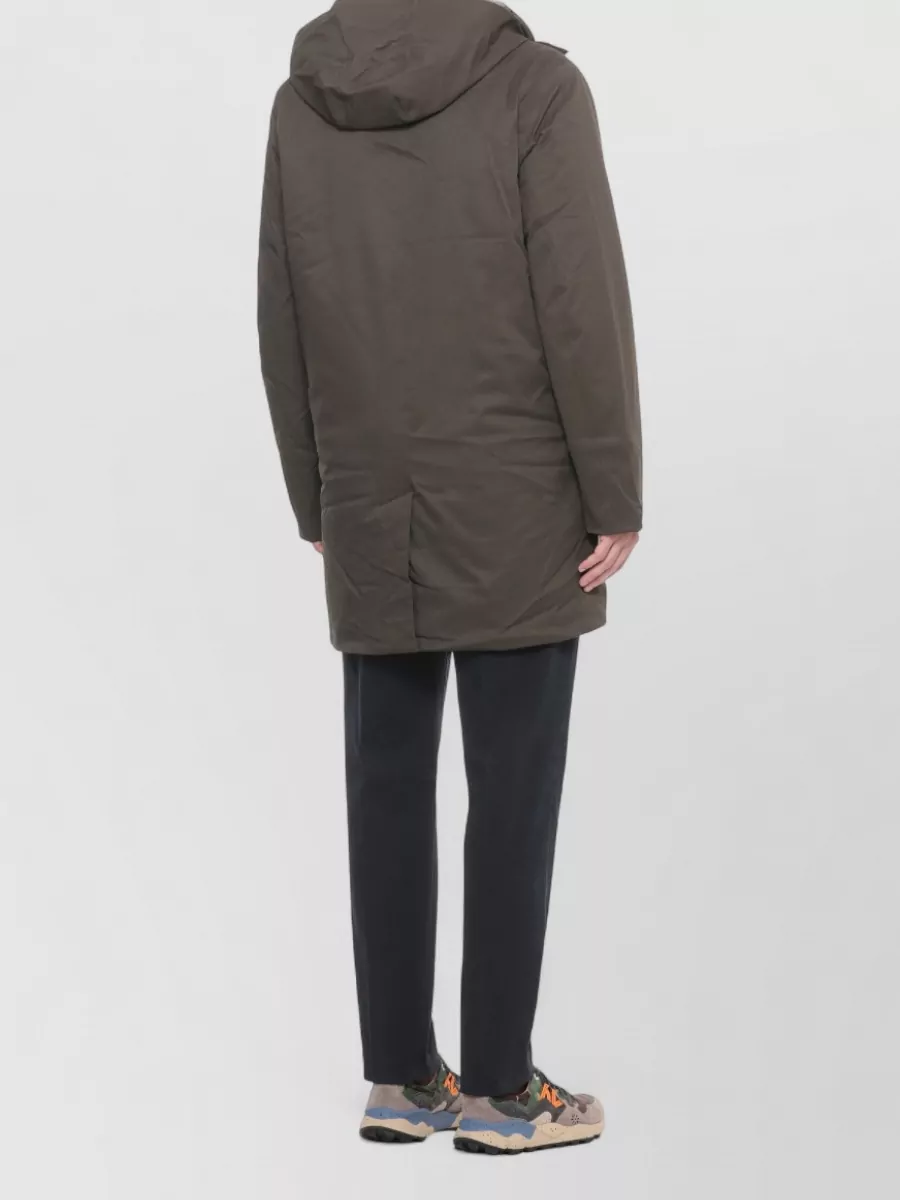 K-Way Hooded Down Jacket Long Sleeves Pockets