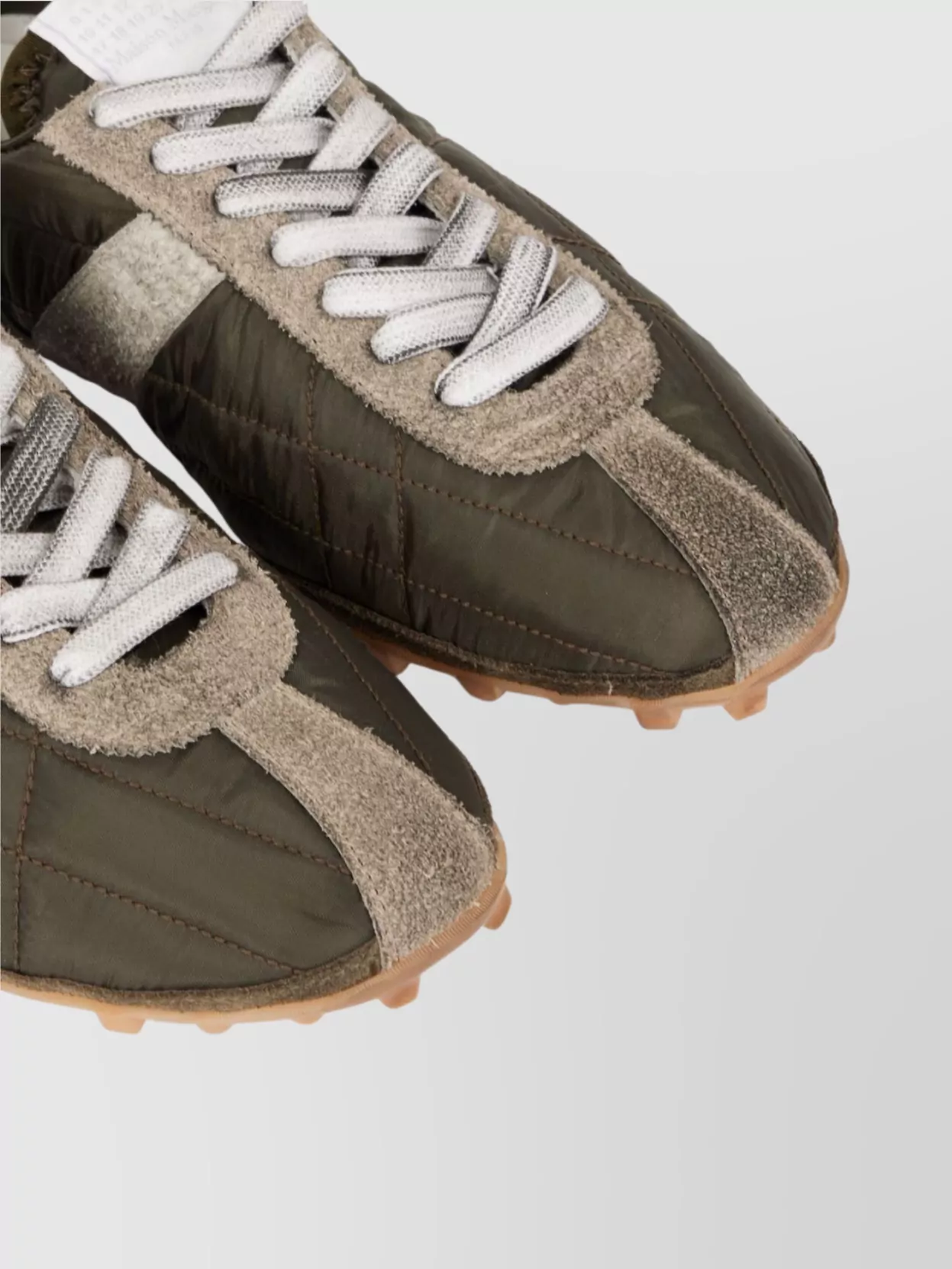 Maison Margiela Low-Top Leather Sneakers With Quilted Panels