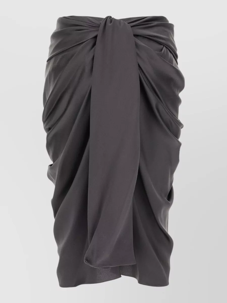 Chloé Silk Draped Midi Skirt