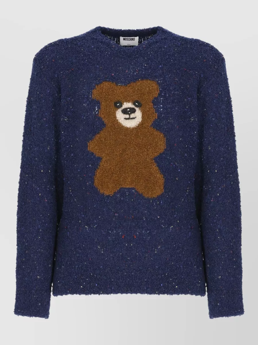 Moschino bouclé wool crewneck sweater