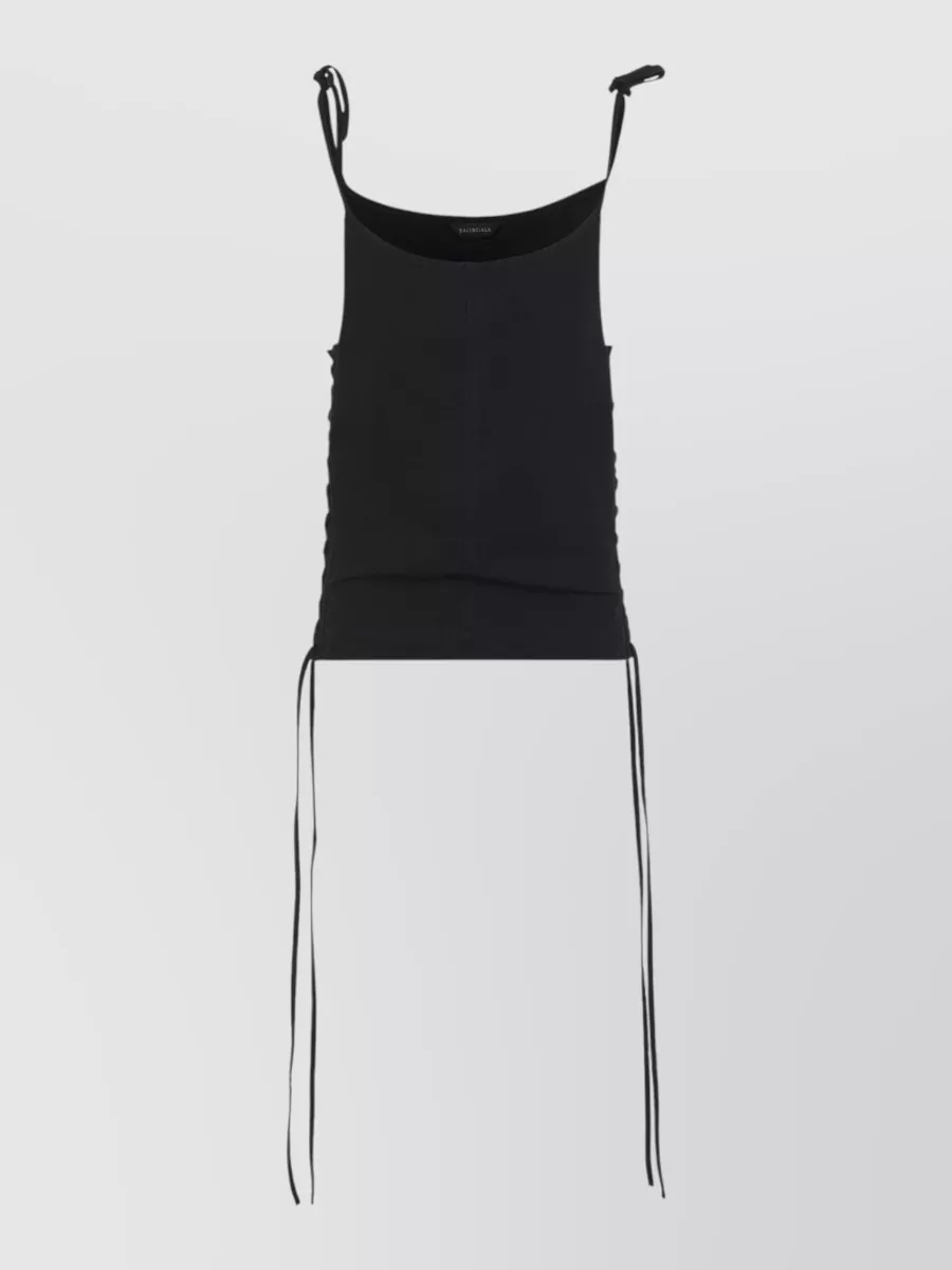 Balenciaga cotton lace-up tank top