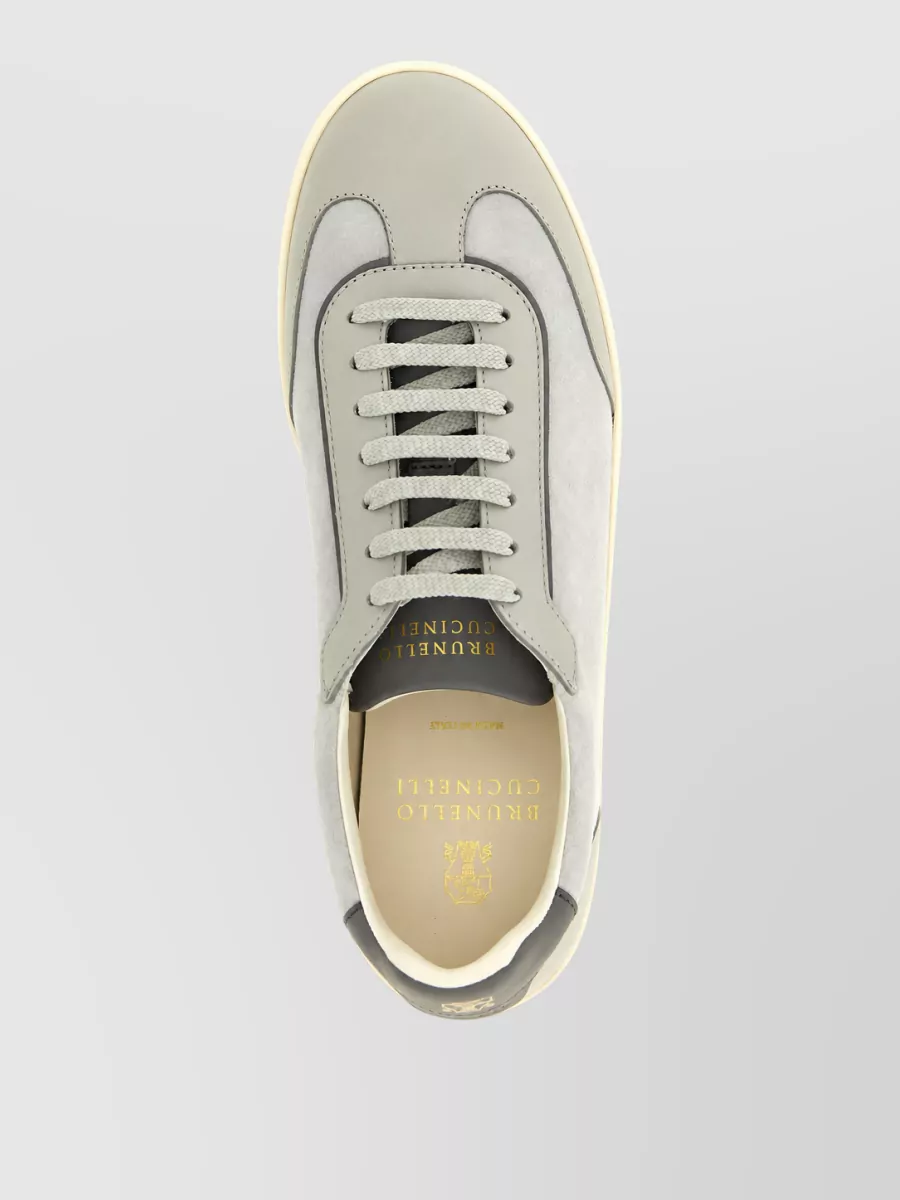 Brunello Cucinelli Leather And Suede Sneakers