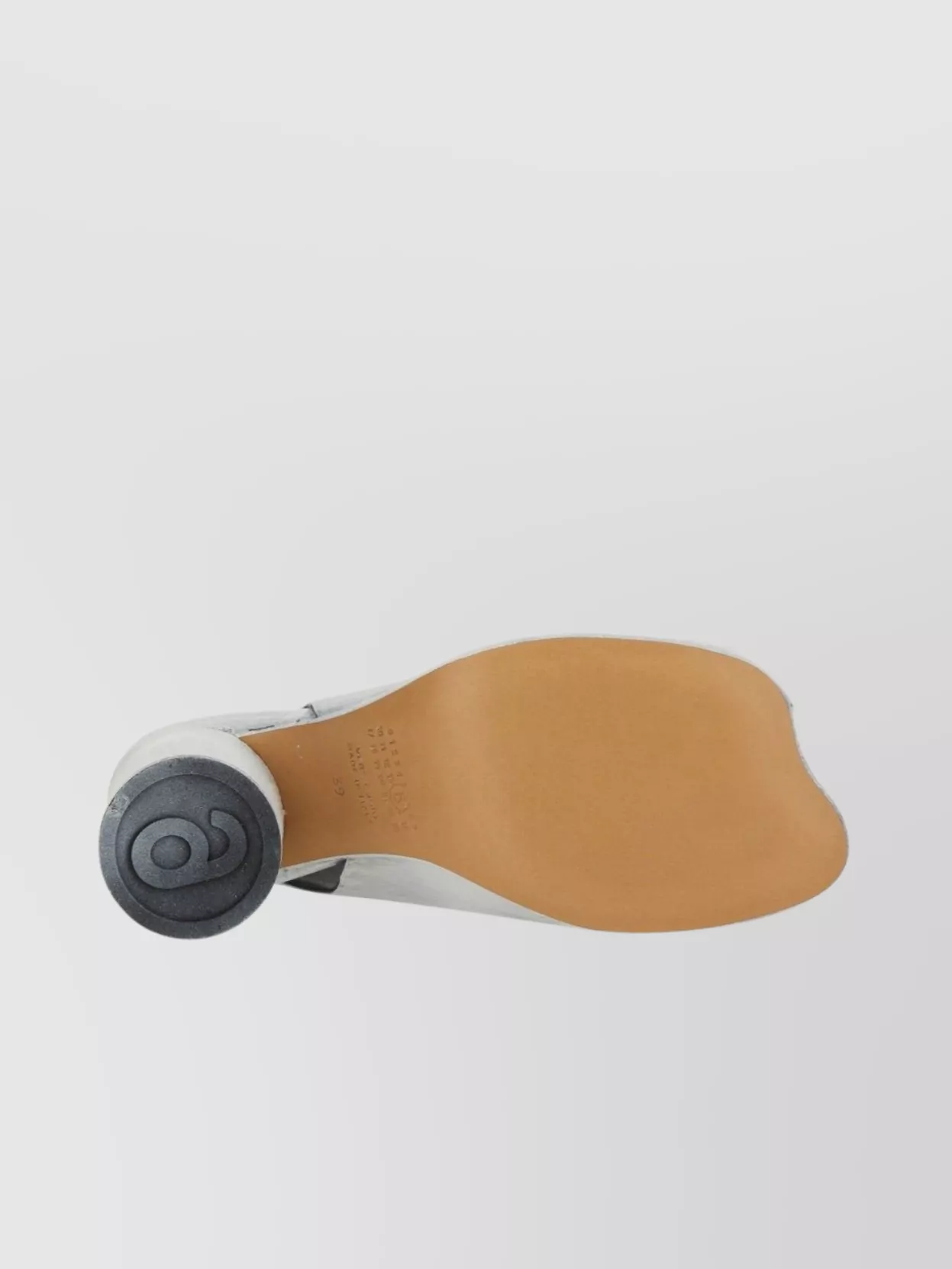 Shop Mm6 Maison Margiela Block Heel Open Toe Sandals With Textured Finish