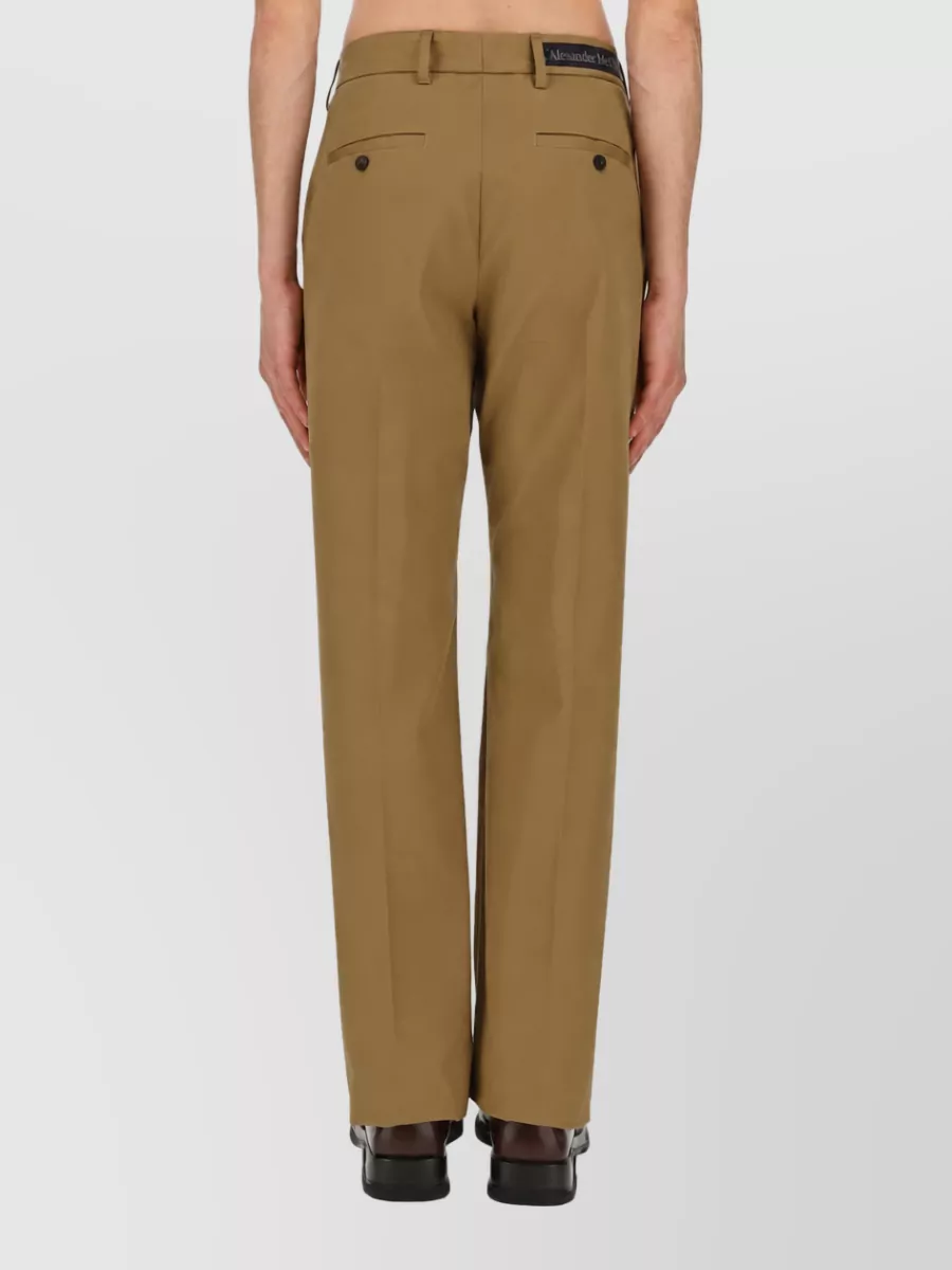Alexander Mcqueen Logo-Print Straight-Leg Trousers