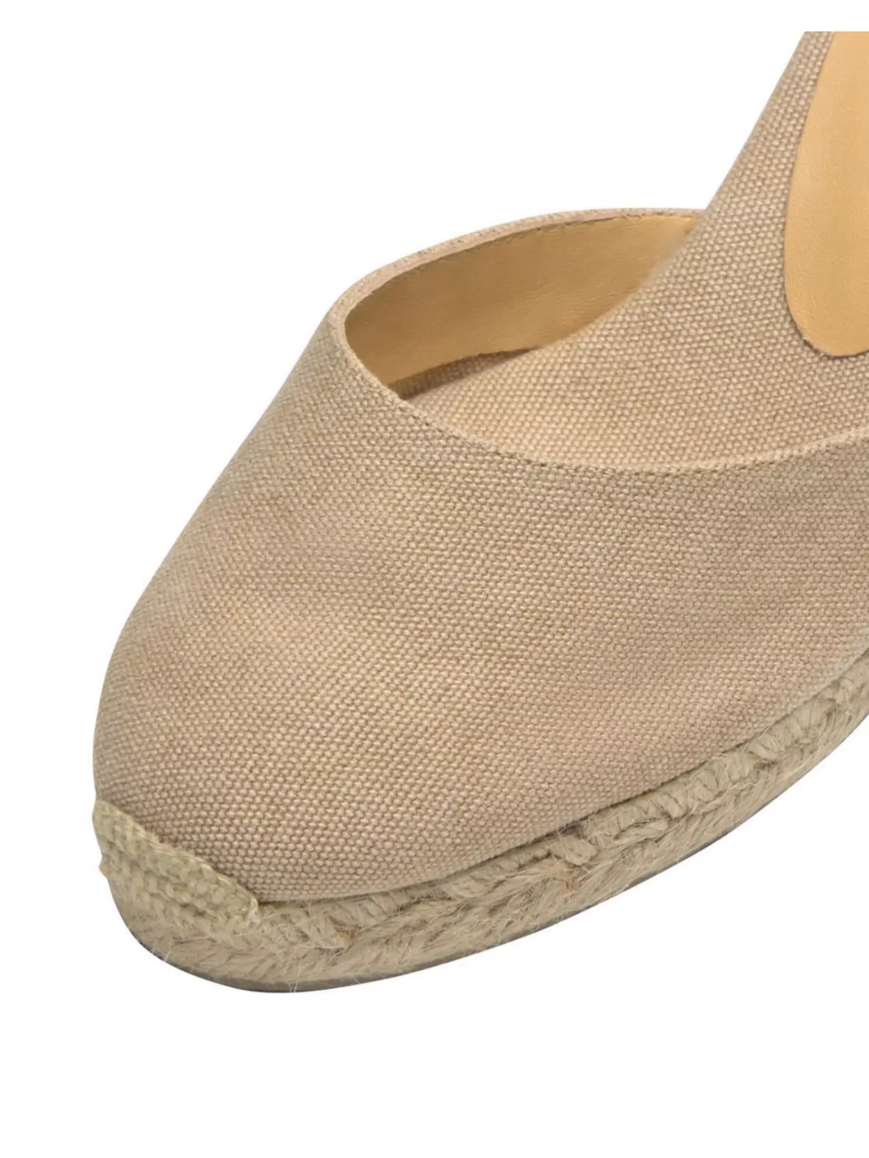 Castaã±er Canvas Ankle Wrap Wedge Sandals
