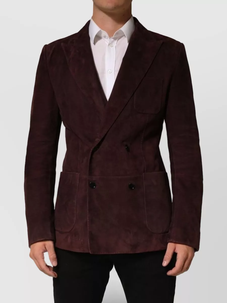 Dolce&Gabbana lamb leather double breasted jacket