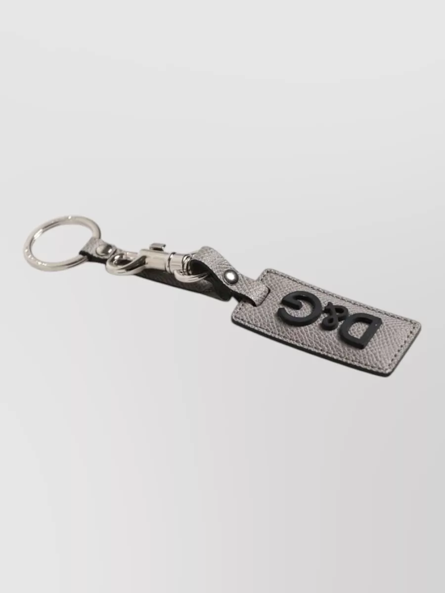 Dolce&Gabbana Leather Logo Keychain