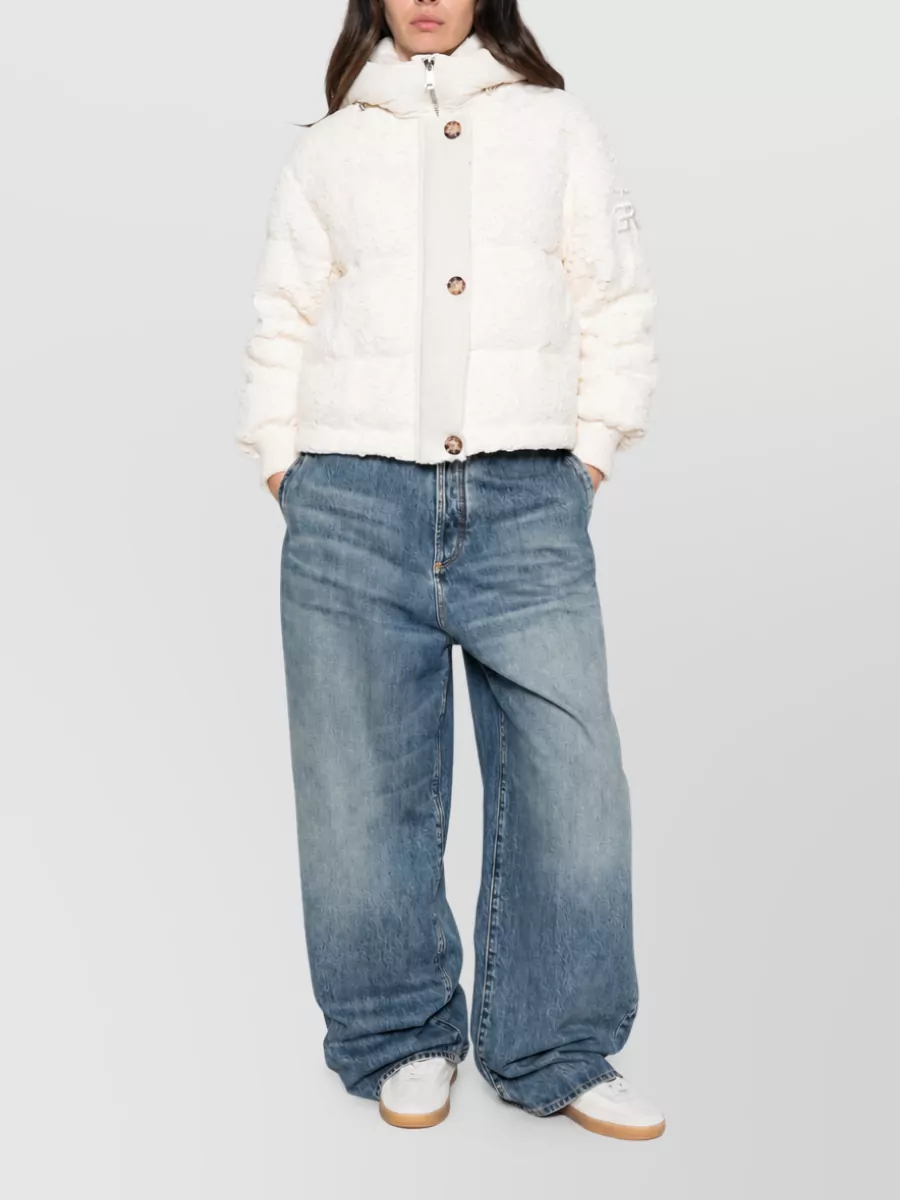 Ermanno Firenze Down Hooded Puffer Parka Coat