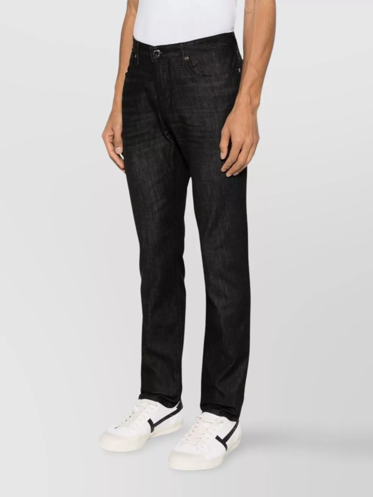 Emporio Armani Denim Cotton Jeans With Belt Loops And Five Pockets