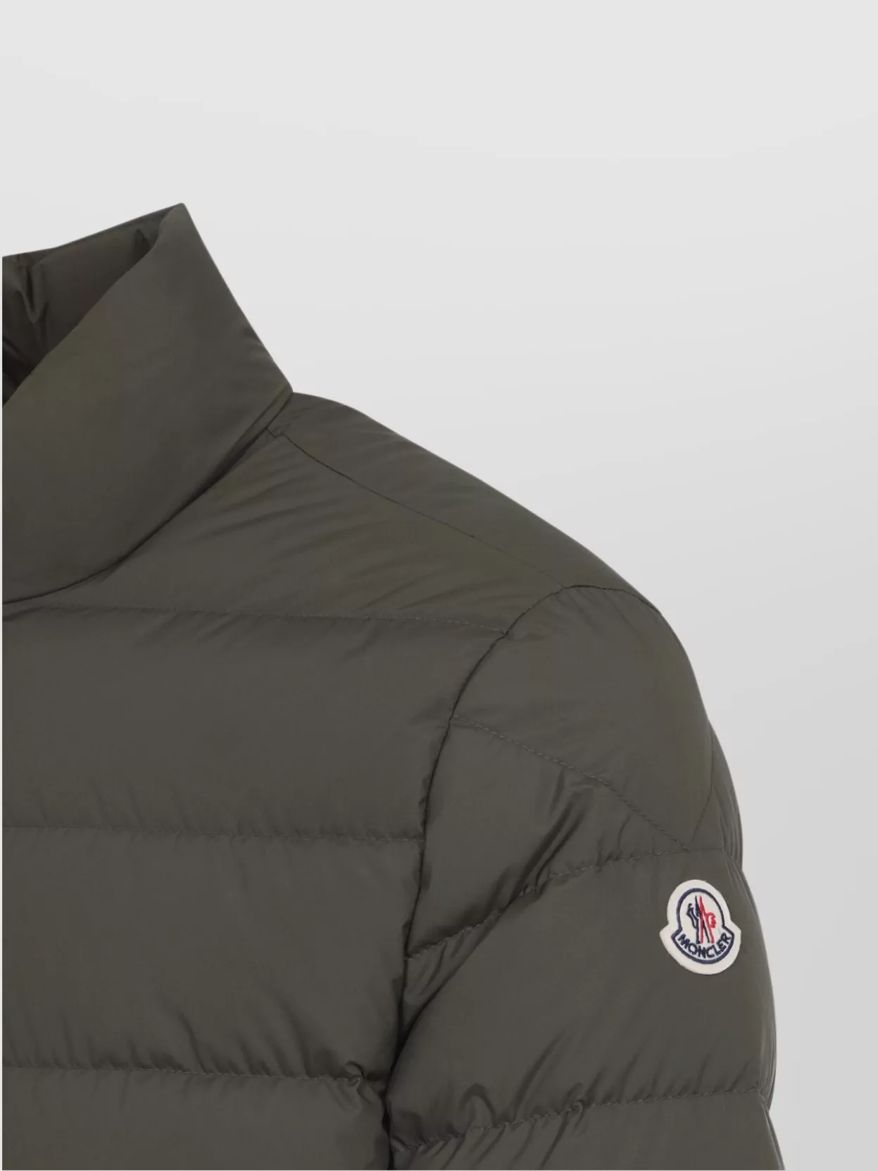 Moncler Quilted Tech Fabric Jacket With Elastic Cuffs