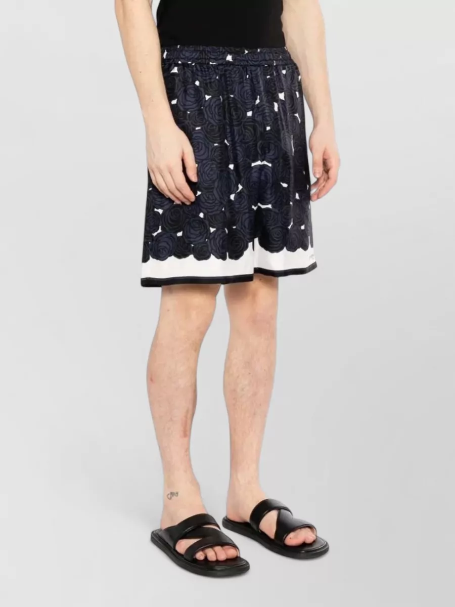 Givenchy Silk Floral-Print Elastic-Waist Swim Shorts