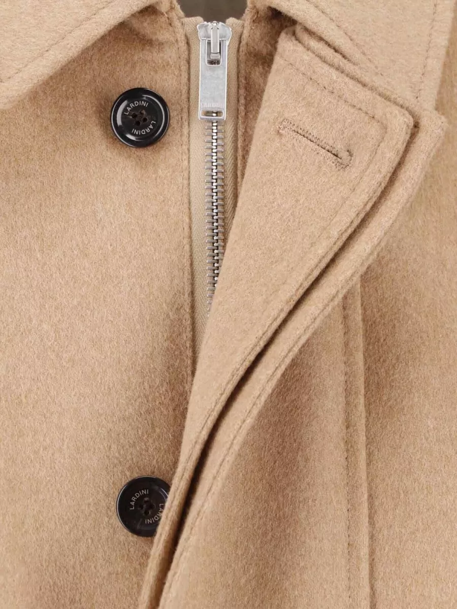Lardini Virgin Wool Single Breasted Coat
