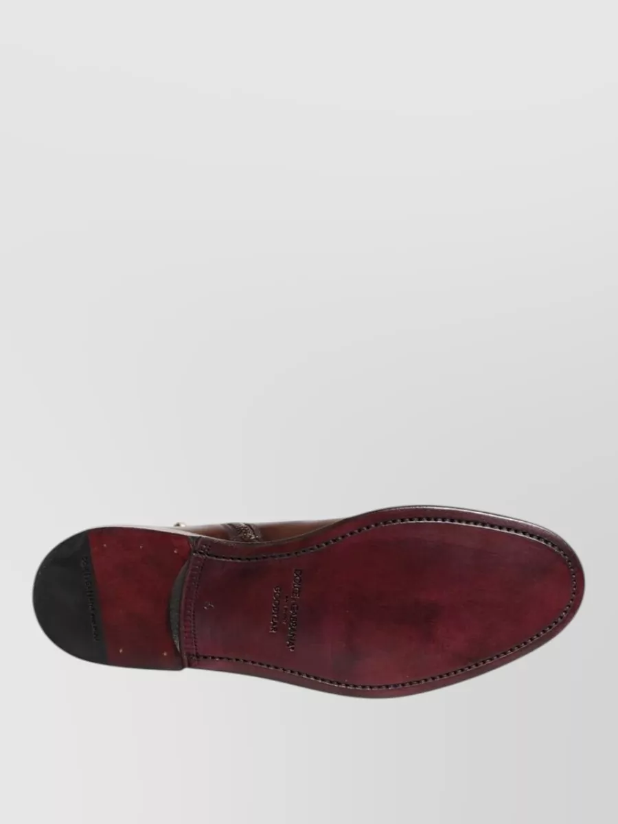 Dolce&Gabbana Leather Mid Calf Chelsea Boots