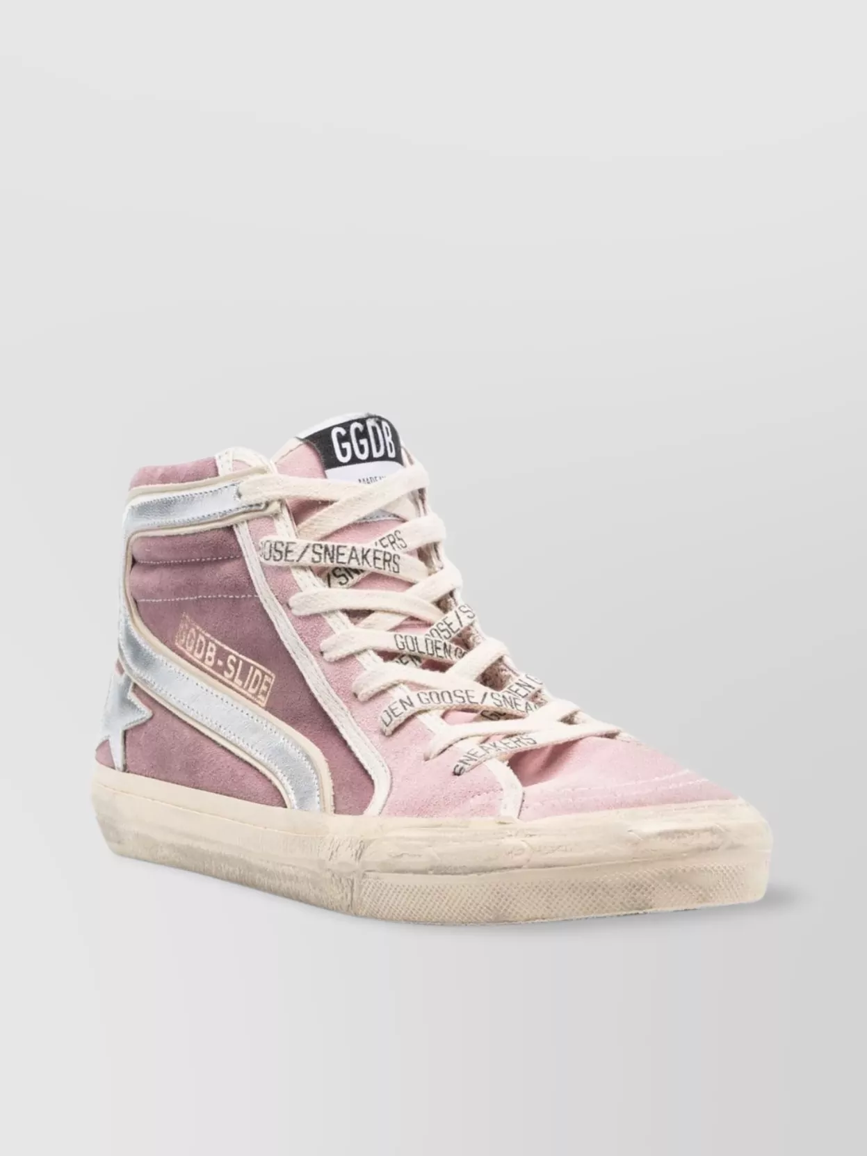Golden Goose Signature Star Patch Leather Trim Sneakers
