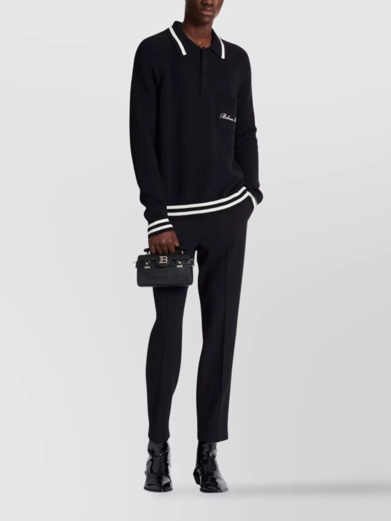 Balmain Polo Shirt With Short Sleeves And Pocket