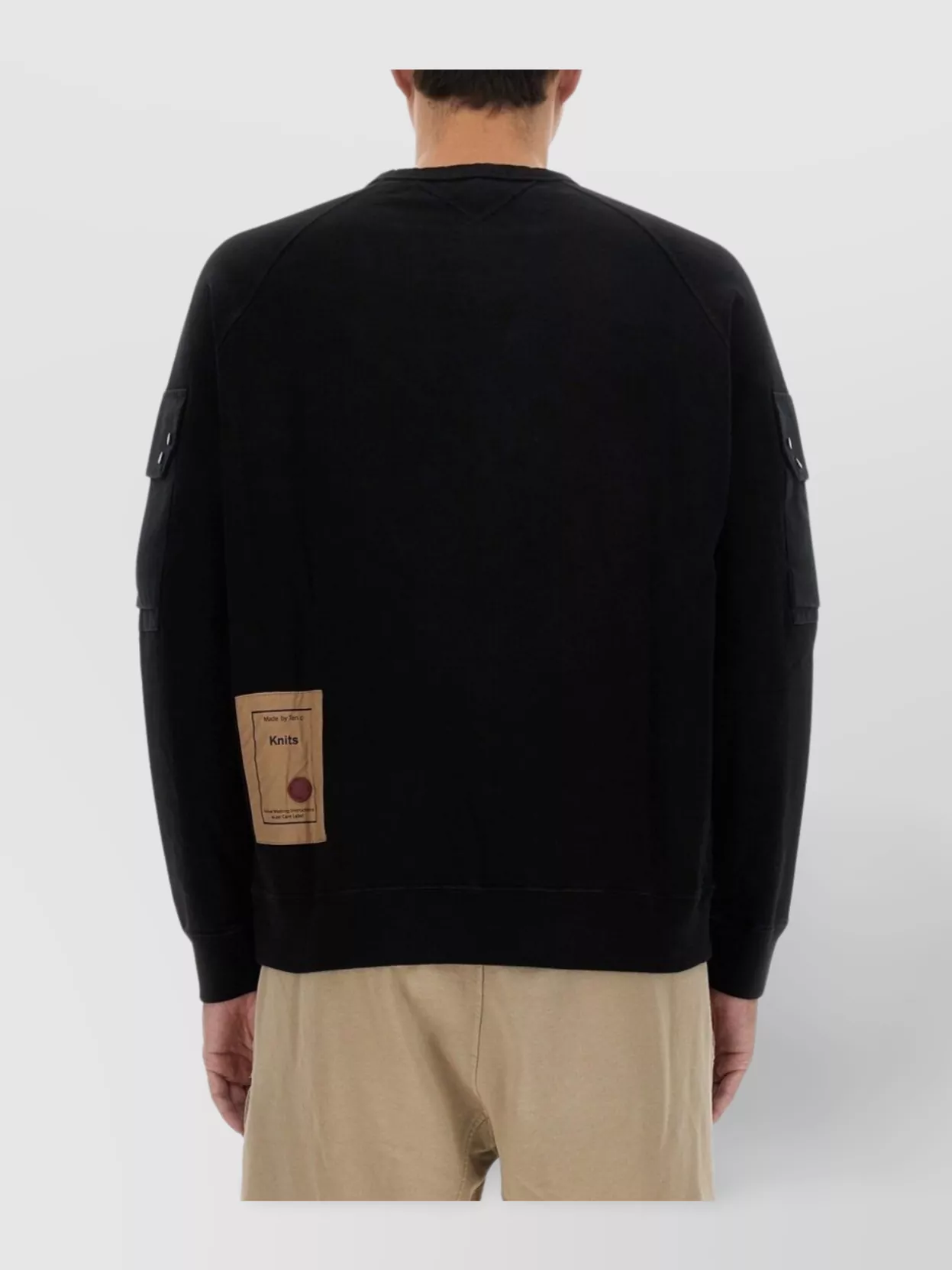 Ten C Logo Arm Pocket Crew Neck Sweater