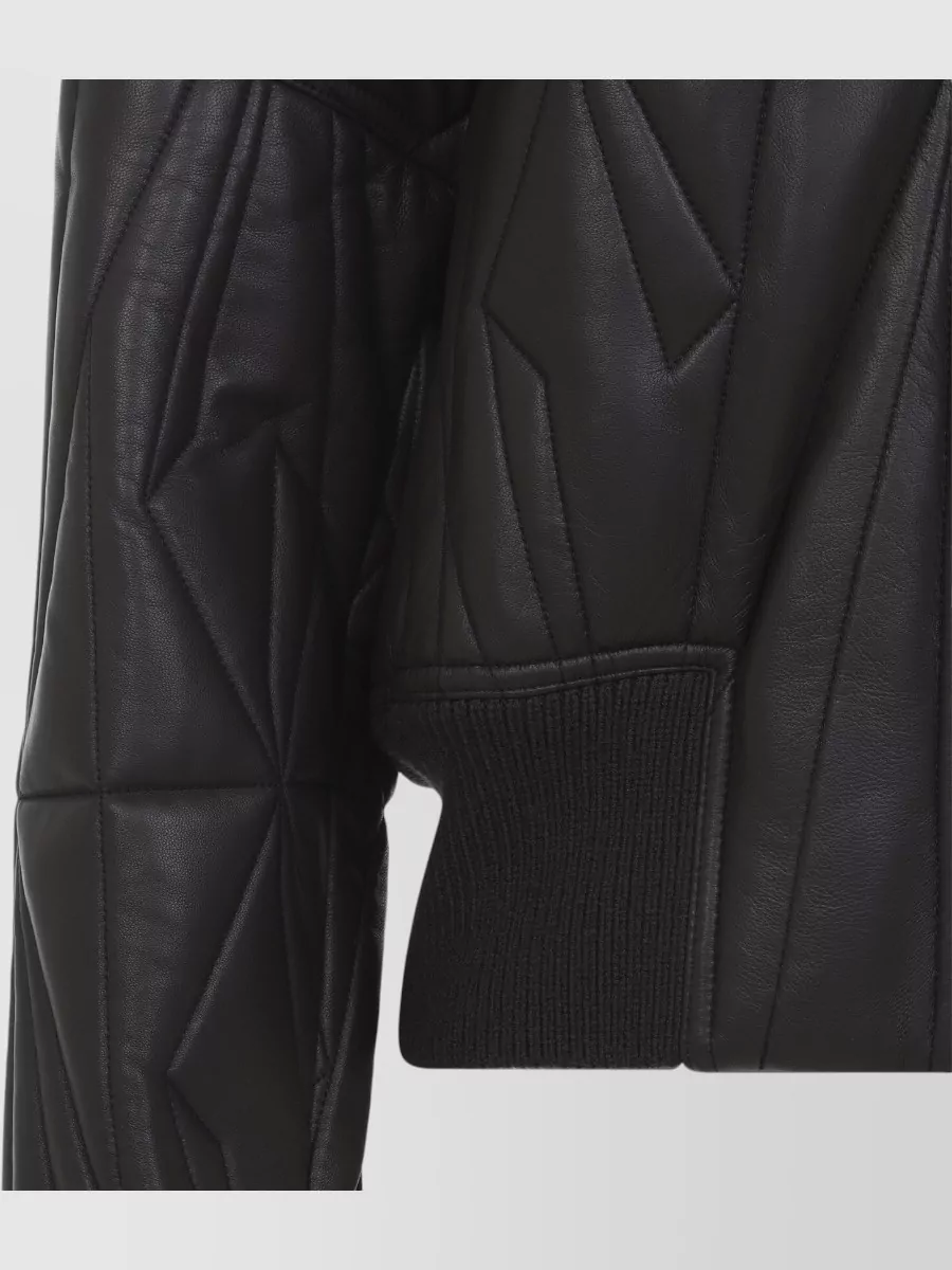 Moncler Rick Owens Geocamo Cropped Leather Jacket