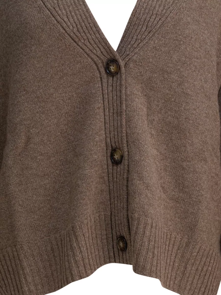 Loulou Studio Cashmere V-Neck Long-Sleeve Cardigan