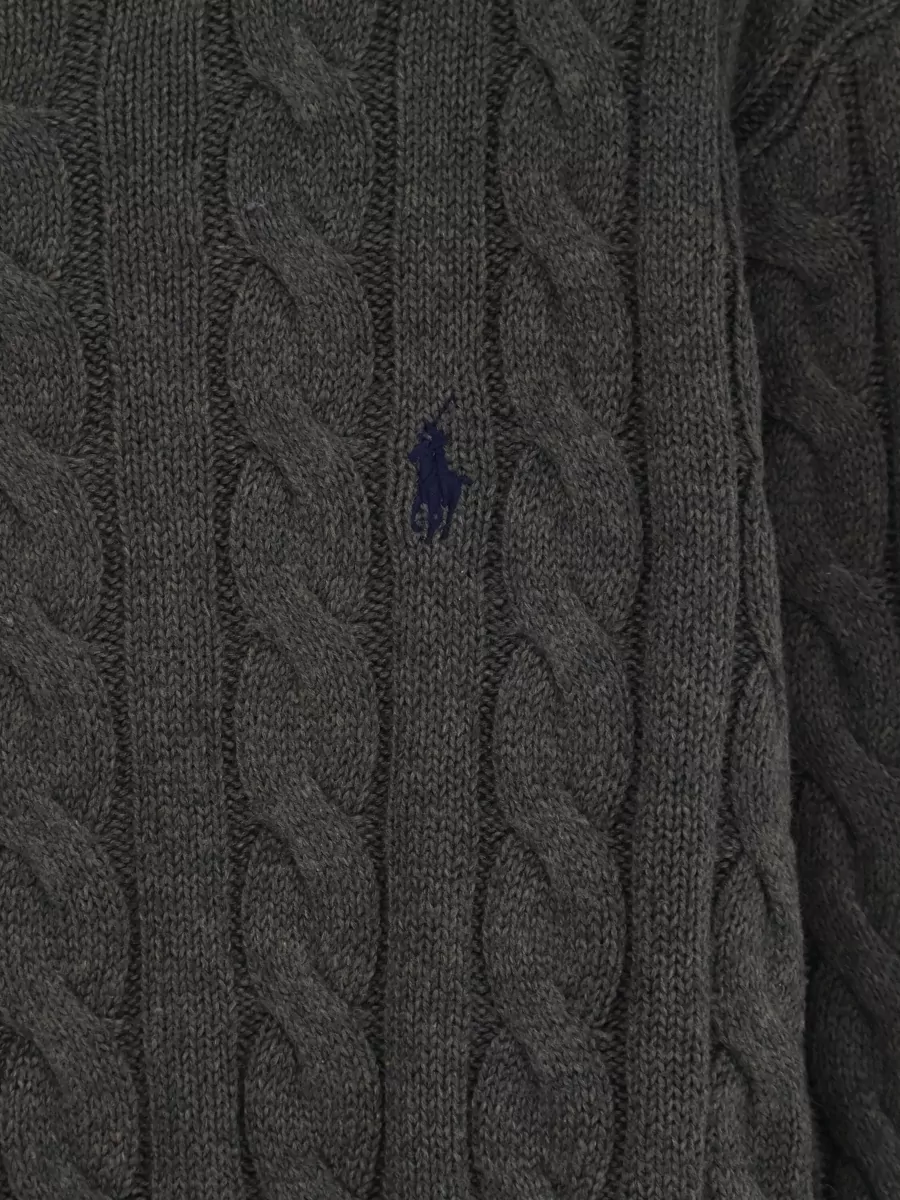 Polo Ralph Lauren Braided Knit Regular Fit Cotton Crewneck Jumper