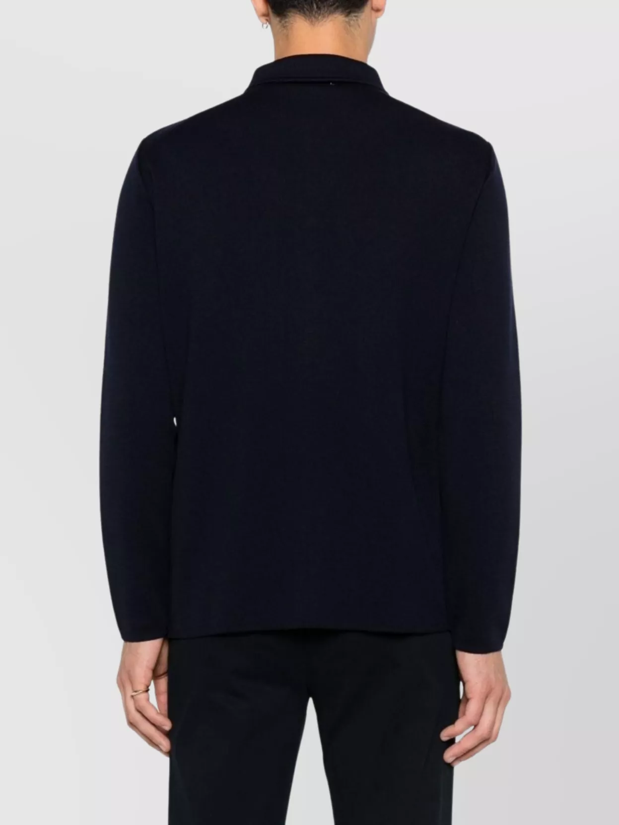Lardini Knitted Jacket With Collared Front Pockets