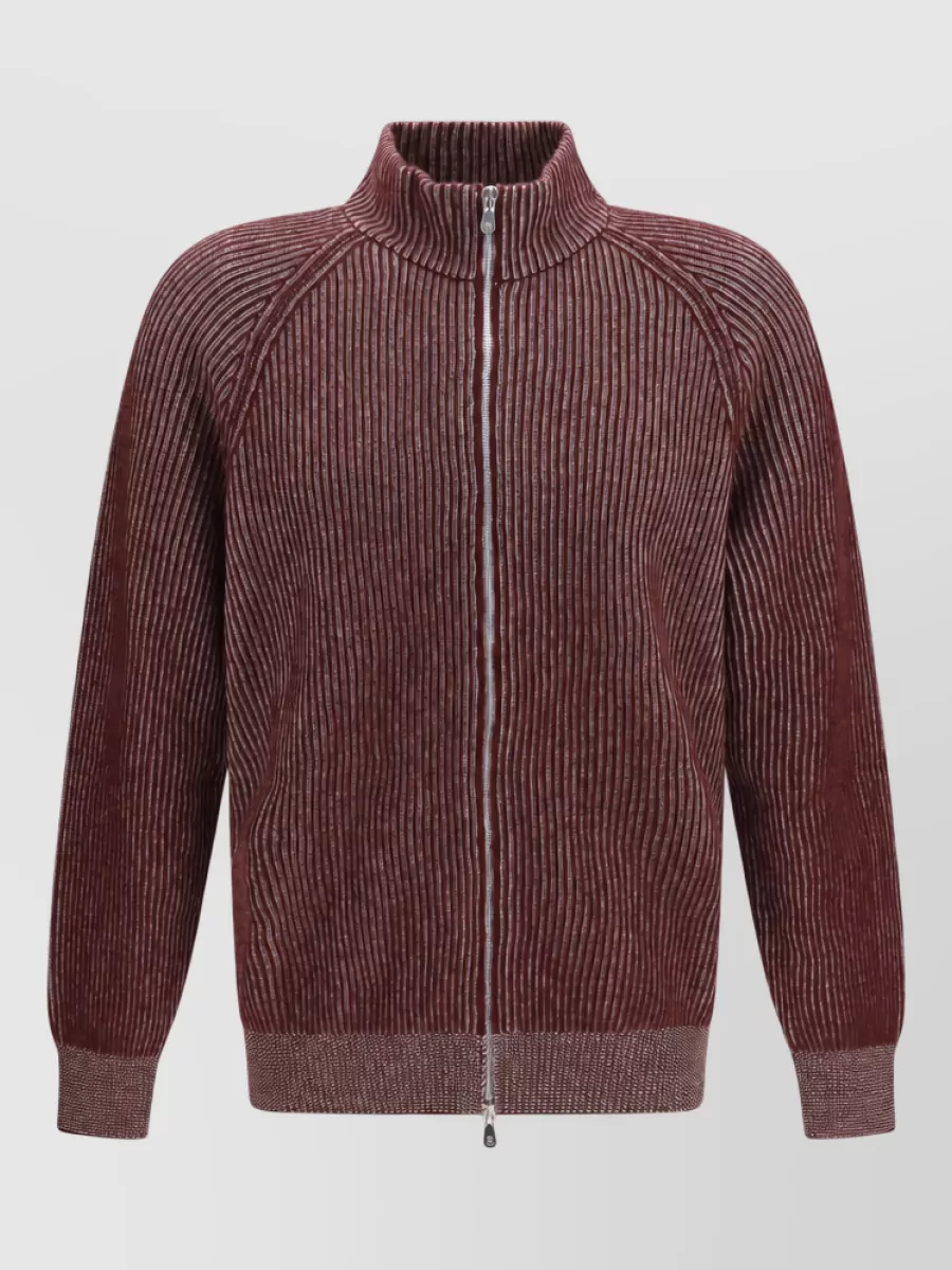 Brunello Cucinelli cashmere rib-knit zip cardigan