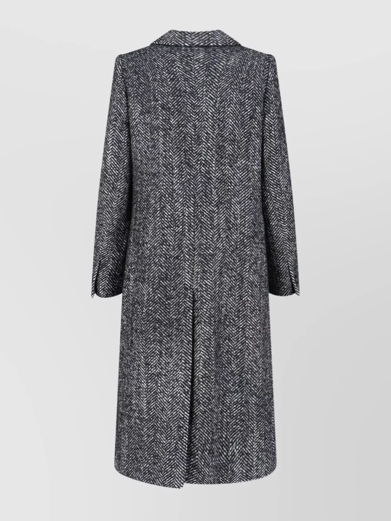 Tagliatore Herringbone Pattern Long Length Jacket In Gray