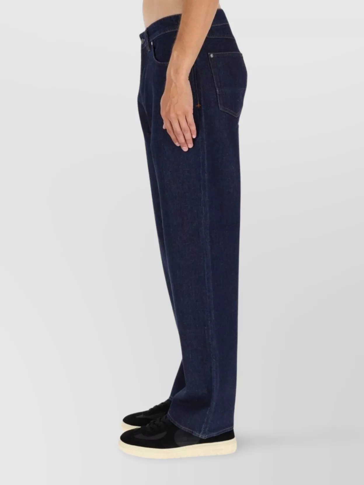 Stone Island Five-Pocket Trousers With Belt Loops And Contrast Stitching