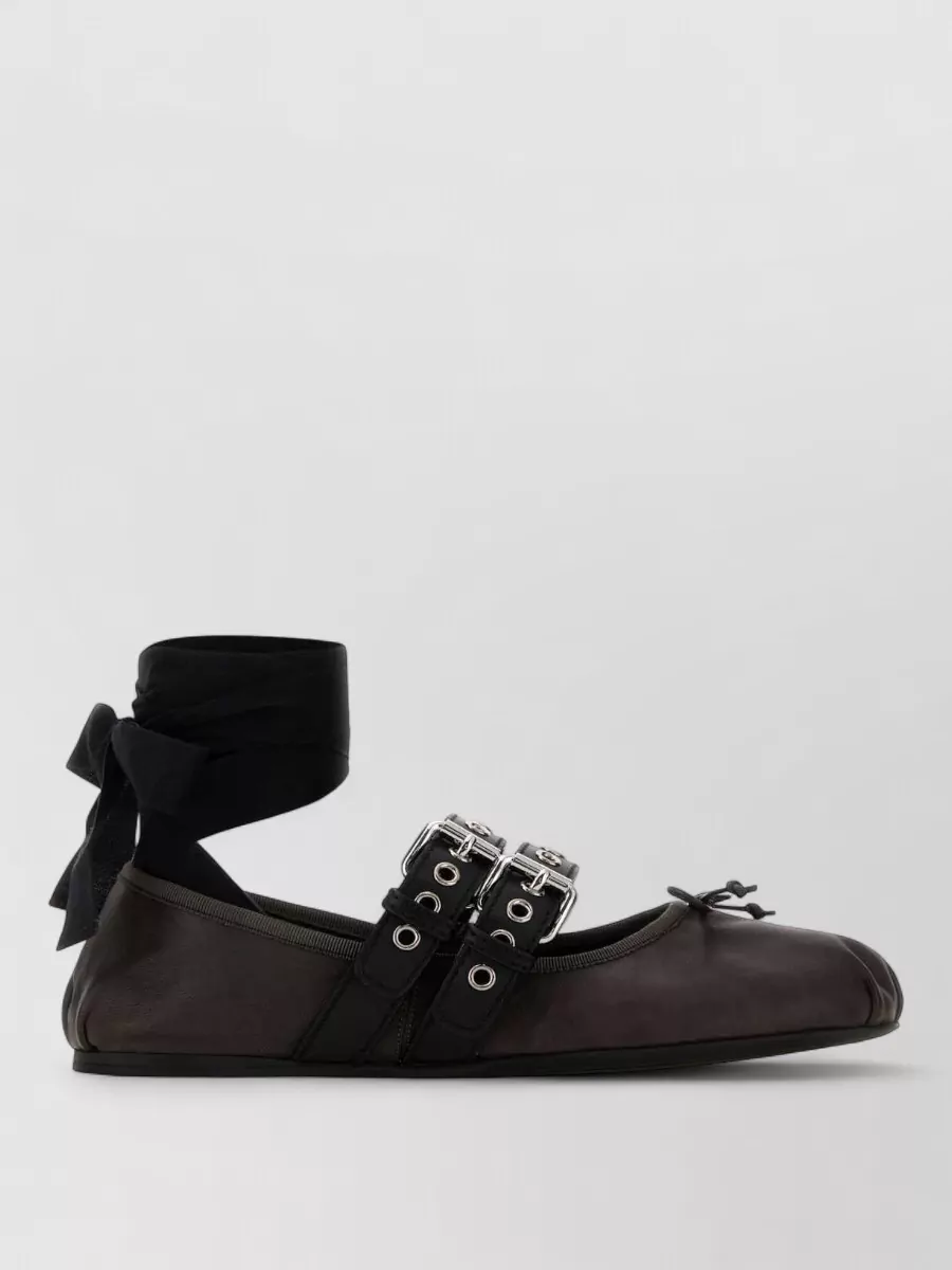 Miu Miu Leather Ballerina Shoes