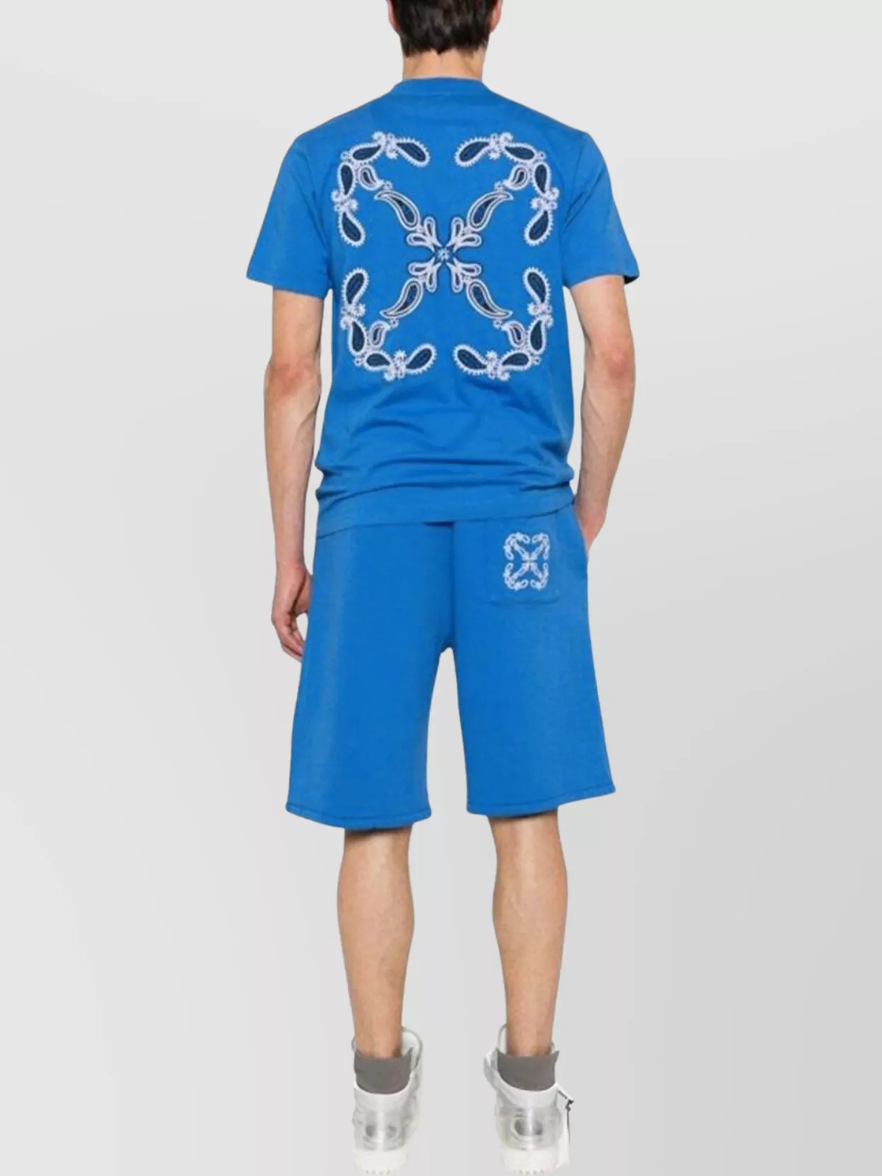 Off-White Graphic Back Crew Neck Short Sleeve T-Shirt